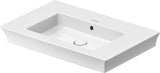 DURAVIT White Tulip Möbelwaschtisch 1050 mm, weiß, mit Überlauf, ohne Hahnloch, wandhängend