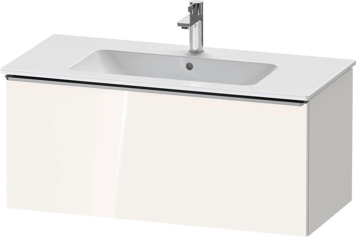 Duravit D-Neo Waschtischunterbau 1010 mm, 1 Auszug, Weiß Matt, Griff Bronze Gebürstet, Wandhängend
