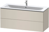 Duravit L-Cube Waschtischunterbau 1220 mm taupe matt mit 2 Schubkästen und Tip-On-Technik