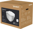 DURAVIT Wand-WC-Set Starck 3 spülrandlos weiß mit WC-Sitz und Absenkautomatik