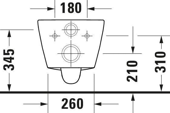 DURAVIT D-Neo Wand-Tiefspül-WC 540 mm spülrandlos weiß inkl. Durafix
