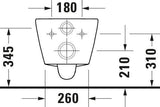DURAVIT D-Neo Wand-Tiefspül-WC 540 mm spülrandlos weiß inkl. Durafix