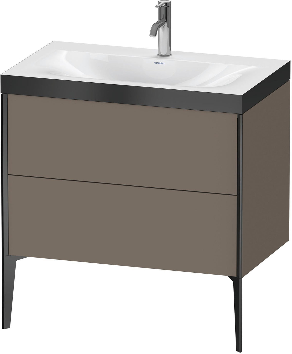 Duravit XViu c-bonded Waschtischset bodenstehend 800 mm mit 2 Auszügen, Push-Open und Soft-Close