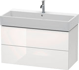 DURAVIT L-Cube Waschtischunterbau 984 mm, 2 Schubkästen, Weiß Matt, Wandmontage