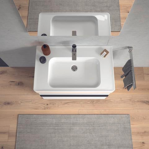 DURAVIT Soleil by Starck Möbelwaschtisch 600 mm Weiß mit Überlauf und 1 Hahnloch