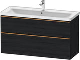 DURAVIT D-Neo Waschtischunterbau 1184 mm Eiche Schwarz mit Bronze Griff