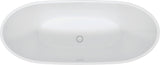 DURAVIT DuraVato Freistehbadewanne oval weiß Acryl 1700x710x690 mm mit Überlauf