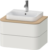 DURAVIT Happy D.2 Konsolenwaschtischunterbau wandhängend 650 mm, 2 Schubkästen, weiß Hochglanz