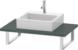 Duravit L-Cube Konsole variabel 550 mm tief, Amerikanischer Nussbaum, mit Ausschnitt