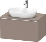 DURAVIT D-Neo Konsolenwaschtischunterbau 800 mm betongrau matt mit Bronze-Griff und Soft-Close-Auszug