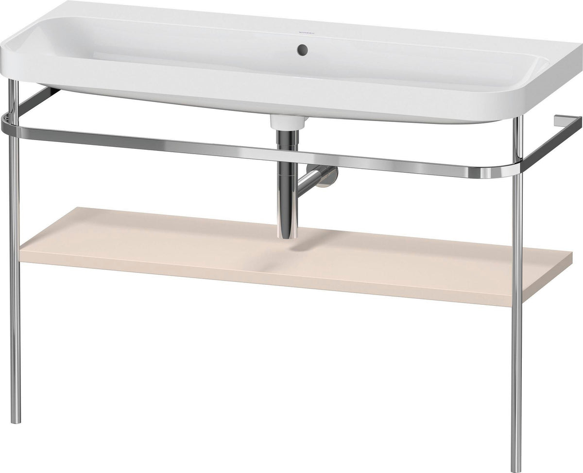 Duravit Happy D.2 c-shaped Waschtischset 1175 mm mit Metallkonsole und Waschschüssel