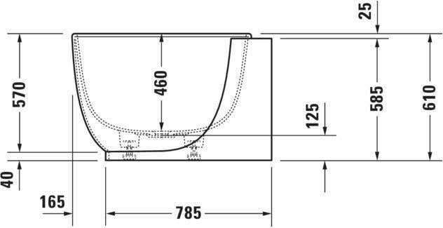 DURAVIT Luv Eckbadewanne 1850x950 mm Mineralguss Weiß Matt – 2 Rückenschrägen, Ecke links