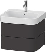 DURAVIT Happy D.2 Waschtischunterbau 575 mm, 2 Schubkästen, Tip-On, Taupe supermatt