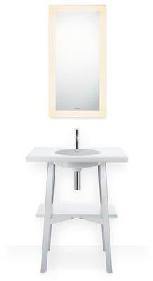 DURAVIT Cape Cod Möbelwaschtisch 700 mm Weiß, ohne Überlauf, mit 1 Hahnloch & Halbsäule