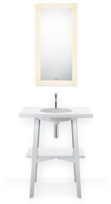 DURAVIT Cape Cod Möbelwaschtisch 700 mm Weiß, ohne Überlauf, mit 1 Hahnloch & Halbsäule