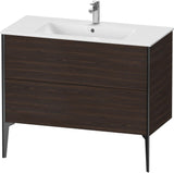 Duravit XViu Waschtischunterbau bodenstehend 1010 mm, 2 Auszüge, weiß matt, Tip-On