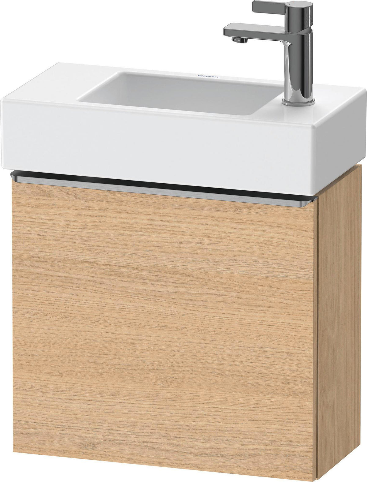 DURAVIT D-Neo Waschtischunterbau 484 mm betongrau matt mit Tür rechts und Bronze-Griff