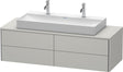 DURAVIT XSquare Waschtischunterbau 1400 mm, 4 Schubkästen, betongrau matt, wandhängend