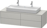 DURAVIT XSquare Waschtischunterbau 1400 mm, 4 Schubkästen, betongrau matt, wandhängend