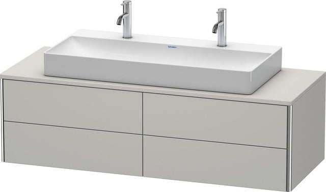 DURAVIT XSquare Waschtischunterbau 1400 mm, 4 Schubkästen, betongrau matt, wandhängend