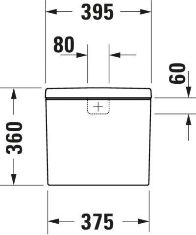 Duravit D-Neo Spülkasten Weiß mit WonderGliss, Dual Flush 6/3 L, Wasseranschluss unten links