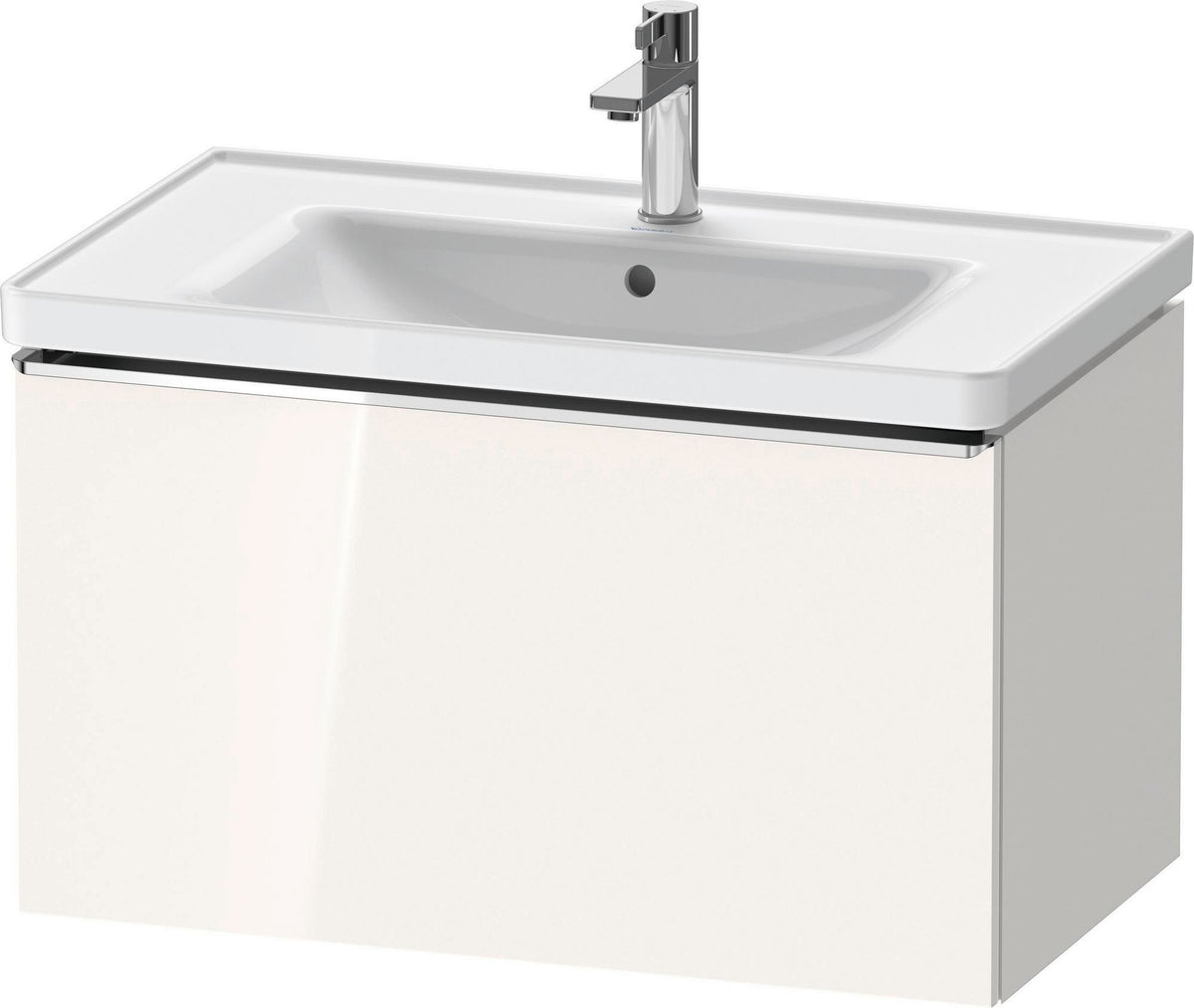 Duravit D-Neo Waschtischunterbau 784 mm Eiche Schwarz Matt mit 1 Auszug und Bronze-Griff