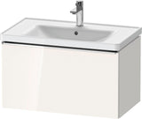 Duravit D-Neo Waschtischunterbau 784 mm Eiche Schwarz Matt mit 1 Auszug und Bronze-Griff