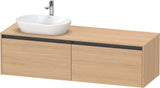 DURAVIT Ketho.2 Waschtischunterbau 1600 mm betongrau matt mit 2 Auszügen