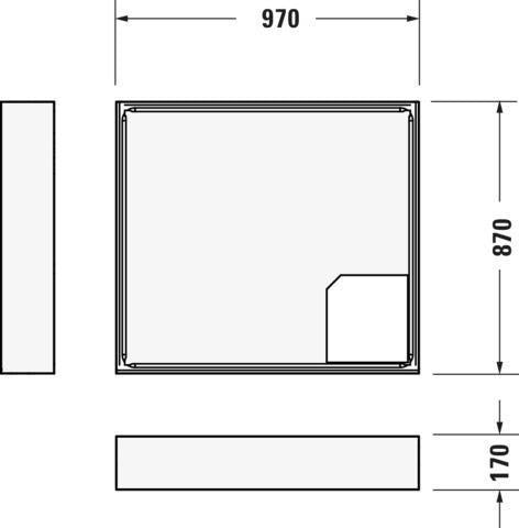 DURAVIT D-Code Duschwanne 900x750x85 mm Weiß Sanitäracryl rechteckig