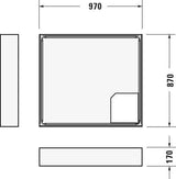 DURAVIT D-Code Duschwanne 900x750x85 mm Weiß Sanitäracryl mit Antislip
