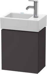 DURAVIT L-Cube Waschtischunterbau betongrau matt, 1 Tür, Anschlag links, wandhängend