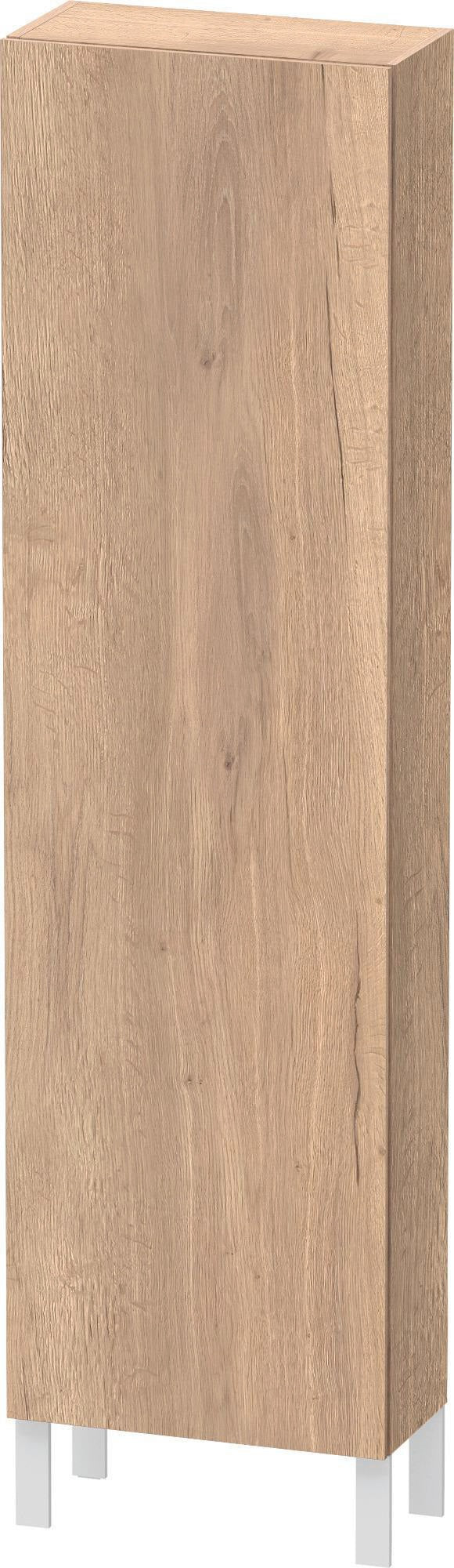 DURAVIT L-Cube Hochschrank 500x243x1760 mm Eiche Marmoriert Matt mit Glasfachböden