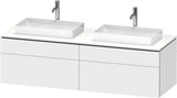 DURAVIT L-Cube Konsolenwaschtischunterbau 1620 mm Taupe supermatt mit Tip-on Technik
