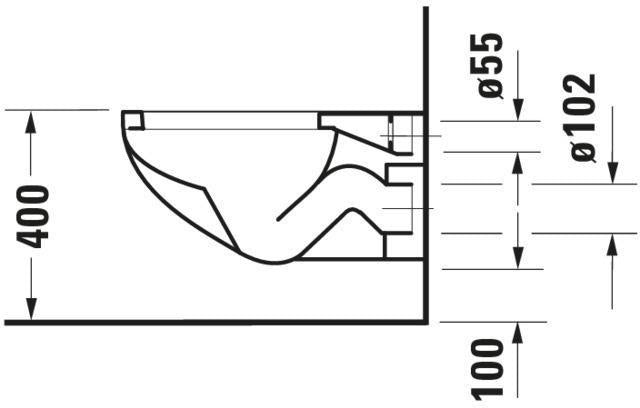 Duravit Wand-WC Design Classics Colomba 575 mm Tiefspüler, weiß – Wandhängendes WC aus Sanitärkeramik