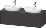 Duravit Ketho.2 Konsolen-Waschtischunterbau 1400 mm Betongrau Matt mit 2 Auszügen