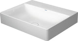 Duravit DuraSquare Waschtisch 600 mm weiß mit Hahnloch ohne Überlauf für Wandmontage
