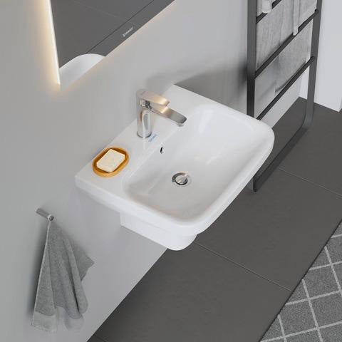 DURAVIT DuraStyle Waschtisch 550 mm mit Überlauf, 1 Hahnloch und WonderGliss