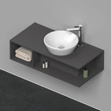 DURAVIT D-Neo Waschtischunterbau wandhängend 800 mm betongrau matt, Becken rechts, 1 offenes Fach