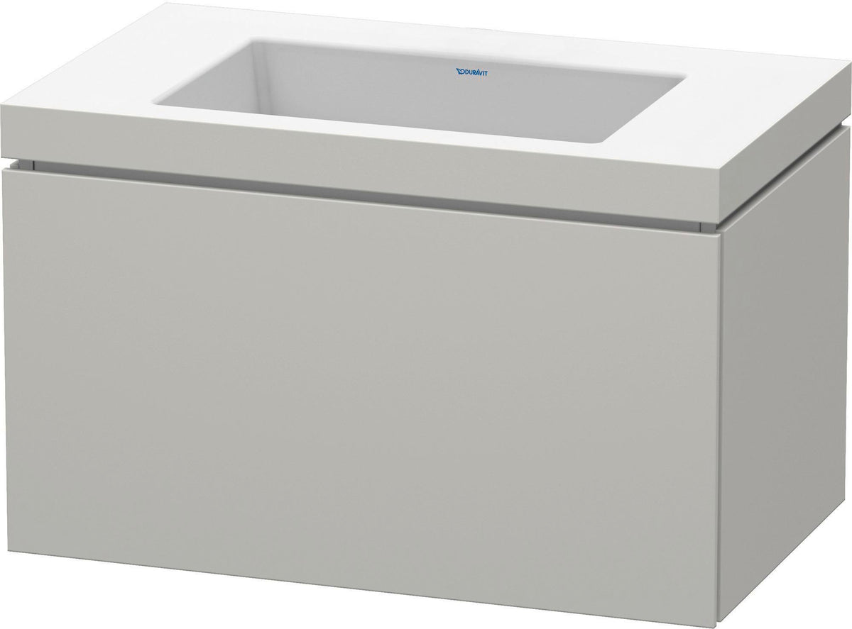Duravit L-Cube c-bonded Waschtischset 800 mm betongrau matt mit 1 Auszug