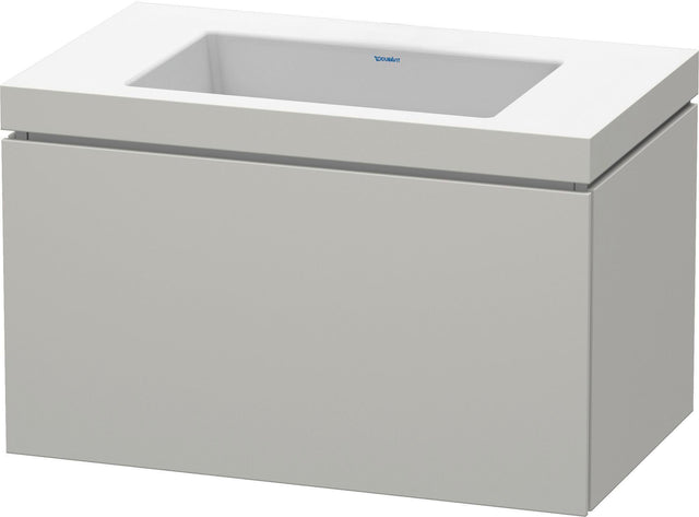 Duravit L-Cube c-bonded Waschtischset 800 mm betongrau matt mit 1 Auszug