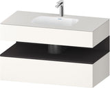 DURAVIT Qatego Einbauwaschtisch mit Konsolenwaschtischunterbau 1000 mm, 1 Auszug, antibakteriell