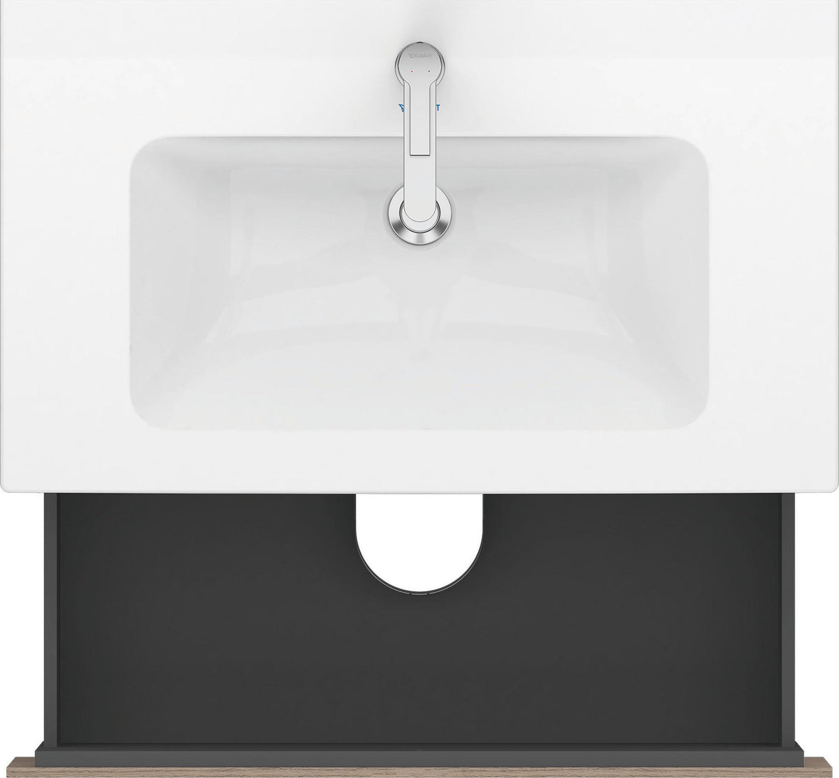 DURAVIT L-Cube Waschtischunterbau amerikanisch Nussbaum 820 mm mit 2 Auszügen und Tip-On-Technik