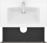 DURAVIT L-Cube Waschtischunterbau amerikanisch Nussbaum 820 mm mit 2 Auszügen und Tip-On-Technik