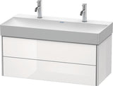 Duravit XSquare Waschtischunterbau 984 mm mit zwei Schubkästen in Steingrau matt