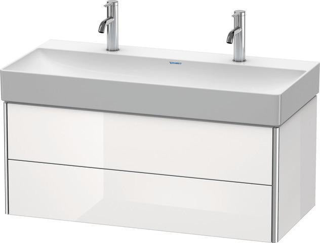 Duravit XSquare Waschtischunterbau 984 mm mit zwei Schubkästen in Steingrau matt