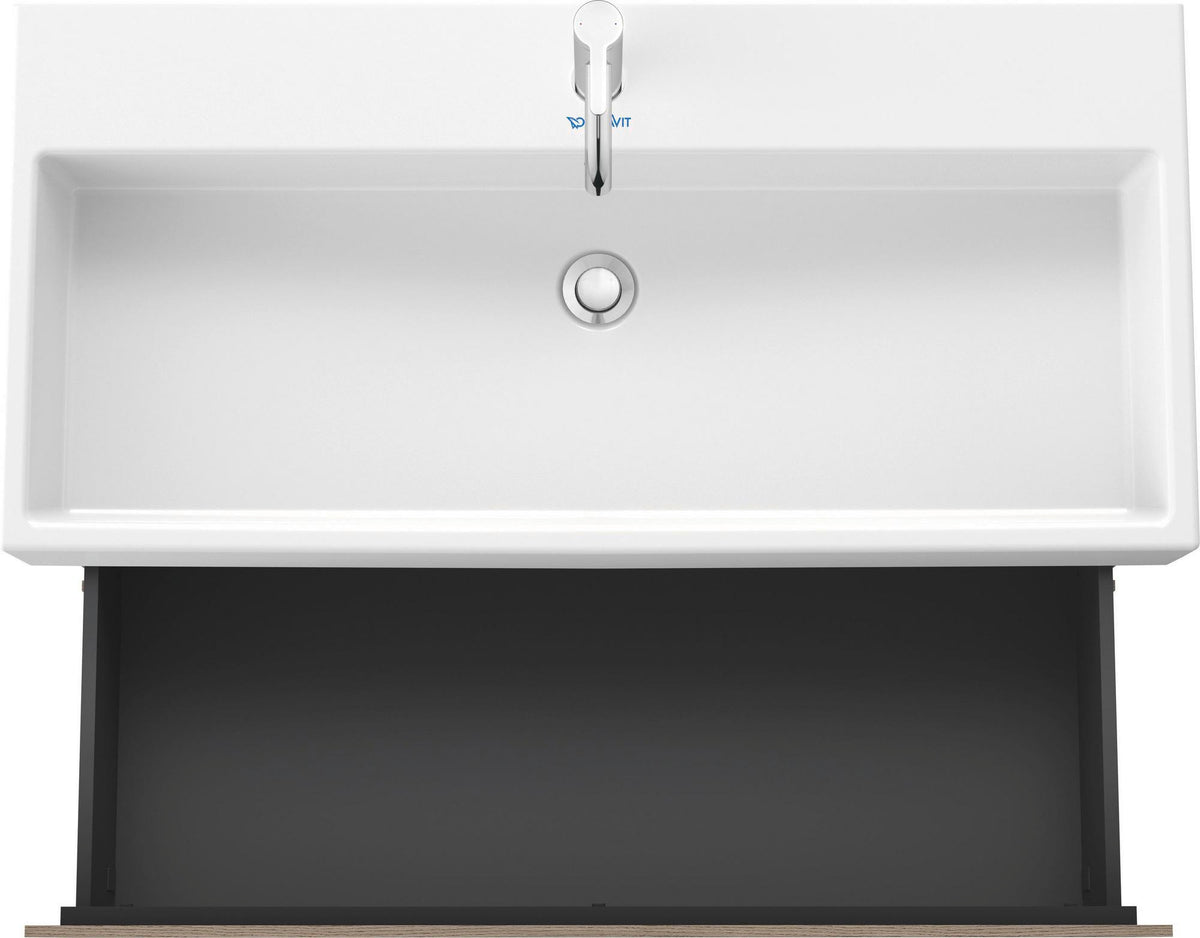 Duravit L-Cube Waschtischunterbau 984 mm Amerikanischer Nussbaum, 2 Schubkästen, wandhängend