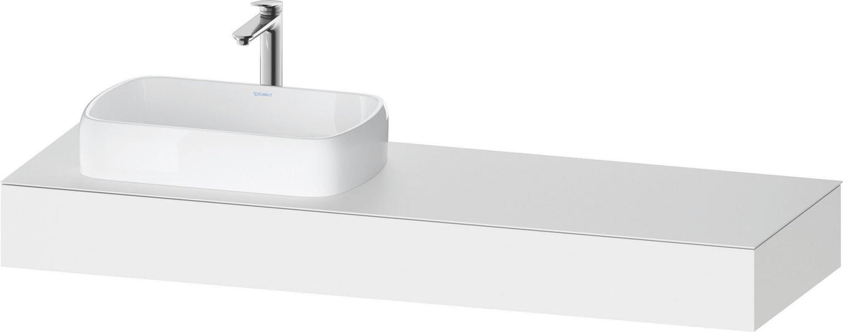 DURAVIT Qatego Konsole Studio F. A. Porsche 1400 mm wandhängend mit Ausschnitt links