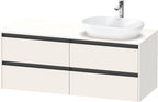 weiß supermatt / 4 Schubkästen / rechts