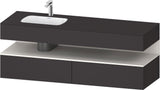 DURAVIT Qatego Studio F. A. Porsche Einbauwaschtisch mit Konsolenwaschtischunterbau 1600 mm Weiß Matt