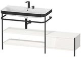 Duravit Waschtischset Happy D.2 Plus 1600x490mm taupe supermatt mit Hahnloch